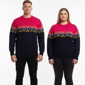 Vintage UNITED COLORS OF BENETTON Unisex Cotton Knit Crewneck Sweater‎  Medium